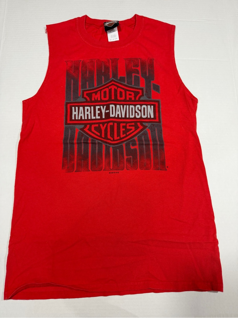 Harley-Davidson Red Logo Crew Neck Tee